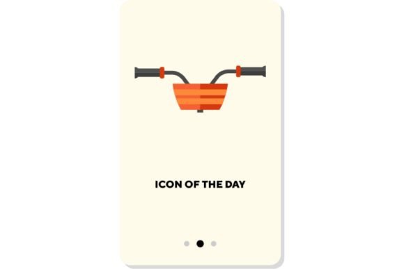 Bike Racing Thin Flat Icon: Bicycle Hand