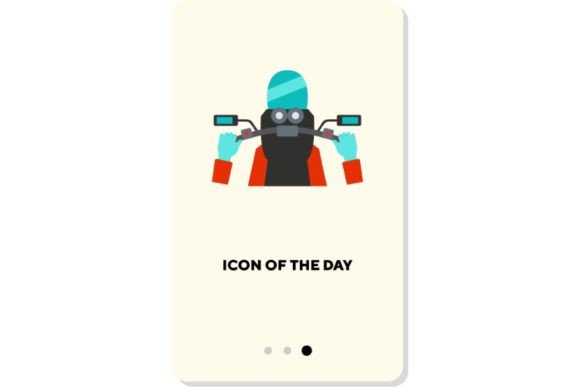 Bike Racing Thin Flat Icon Guide