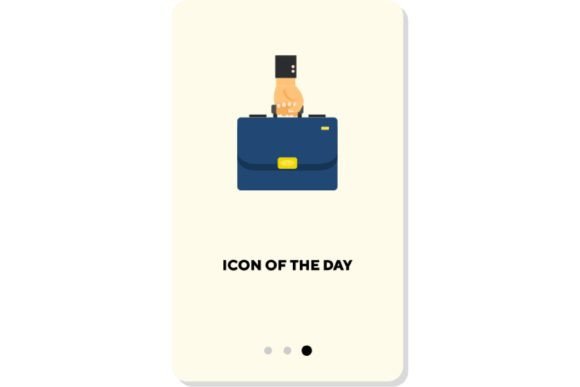 Choosing Candidate Flat Icon: Hand Holding Suitcase for Modern Recruitment Design