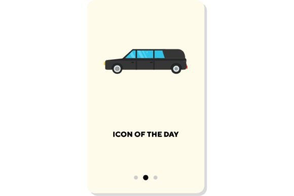 Flat Car Icons for Road and Traffic Design