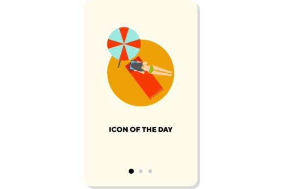 People Sunbathing Flat Icon: Visual Guide