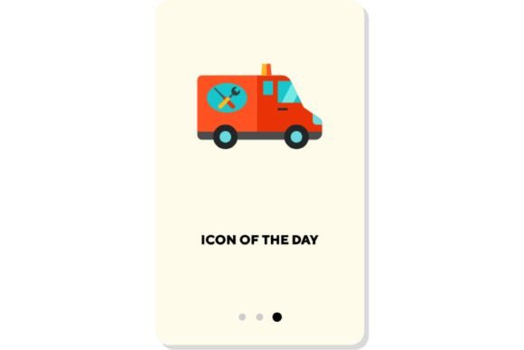 Repair Bus Flat Icon: Design Essentials