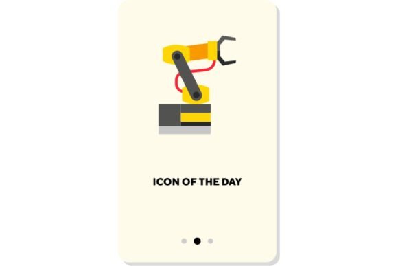 Robotic Arm Flat Icon: Designing the Future