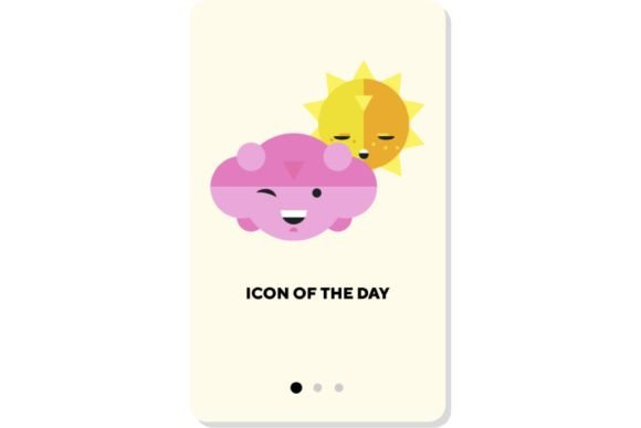 Shining Sun Flat Icon: Cloud Isolated Design