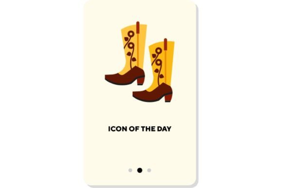 Slip on Shoes and Boots Flat Icon. Shoe, Design Guide for Modern Interfaces
