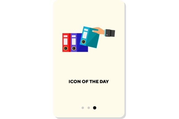 Workflow Flat Icon: Employee Document