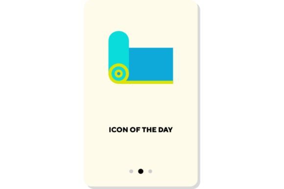 Yoga Pose Flat Icon: Balance Mat